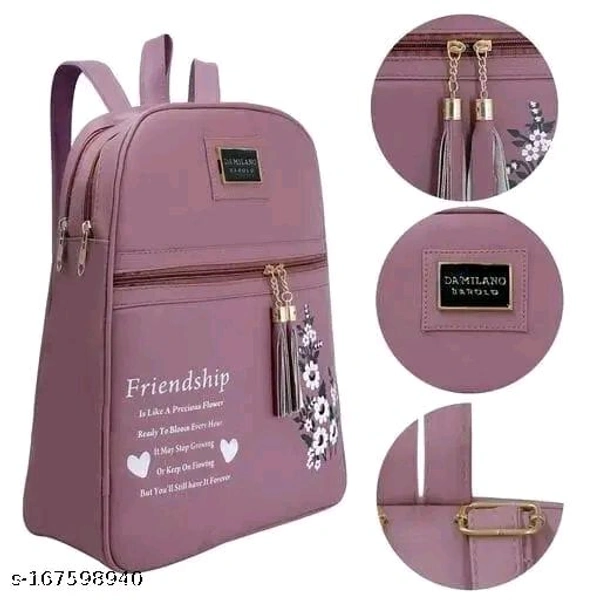 ELITE CLASSY WOMEN BACKPACK MAROON COLOUR AWESOME FOR GIRLS  COLLAGE BACKPACK