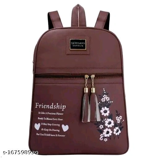 ELITE CLASSY WOMEN BACKPACK BROWN COLOUR AWESOME FOR GIRLS  COLLAGE BACKPACK