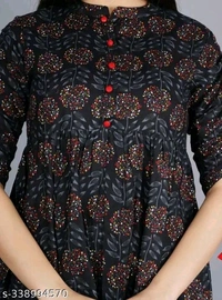 Attractive Black Short Kurti - L