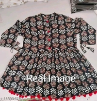 Attractive Black Short Kurti - L