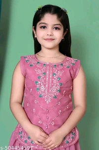 Girls Embroidered Ready to Wear kurta & Dhoti pant With Dupatta - 4 Years