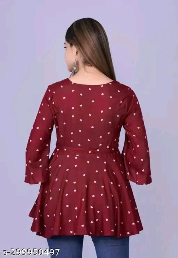 WOMENS STYLISH FRENCH CREPE PRINTED TOP - Xxl