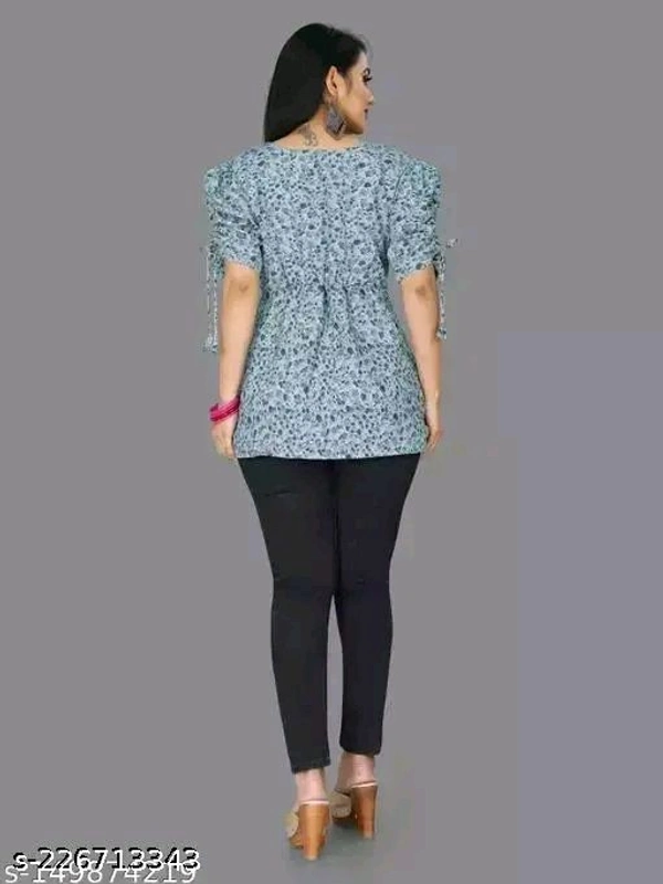 womens Crepe Printed top daily use top partywear top offical top long top festival wear to - Xxl