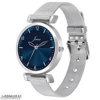 Jainx JW691 Blue Dial Mesh Band Analog Watch - For Women