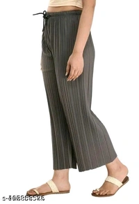 Women Wrinkle Crush Palazzo PLAZZO Pack of 2 - S