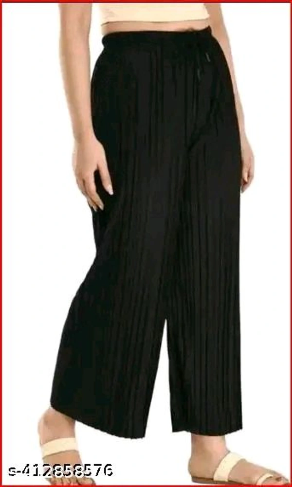 Women Wrinkle Crush Palazzo PLAZZO Pack of 2 - S