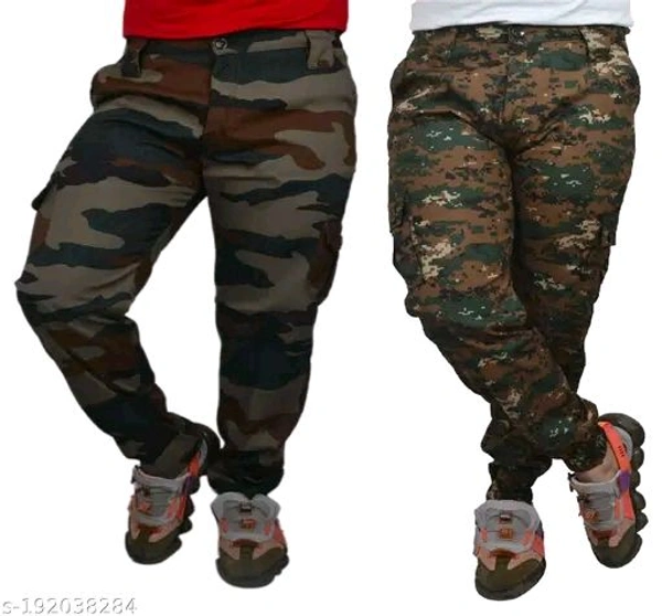 Camouflage Print Army Style Cargos Sports Gym Athletic for Men's