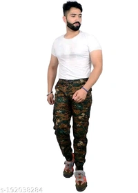 Camouflage Print Army Style Cargos Sports Gym Athletic for Men's