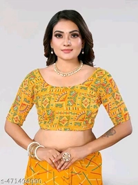 Festive Wear Georgette Printed Women's Saree with Un-stitched Blouse