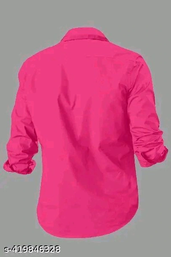 Cotton Shirt for Mens || Plain Solid Full Sleeve Shirt || Regular Fit Mandarin Casual Shirts for Men - L