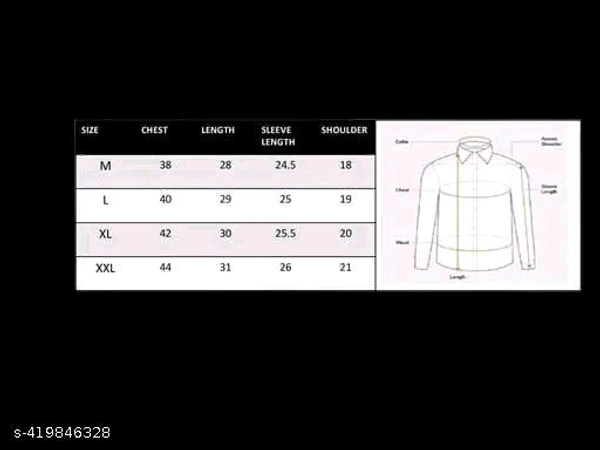 Cotton Shirt for Mens || Plain Solid Full Sleeve Shirt || Regular Fit Mandarin Casual Shirts for Men - XXL