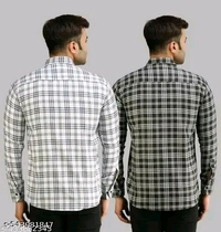 COMCO CHACK PRINT SHIRT FOR MEN COMBO Trendy Fashionable Men Casual Check Shirt trending casual shirts Stylish Check Shirt for MenMen Slim Fit Checkered Spread Collar Casual Shirt - M