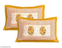 160 TC 100 % cotton Double bed bedsheet with 2 pillow cover