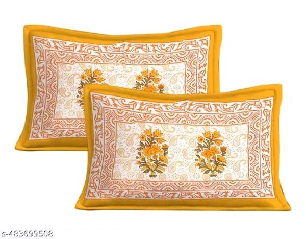 160 TC 100 % cotton Double bed bedsheet with 2 pillow cover