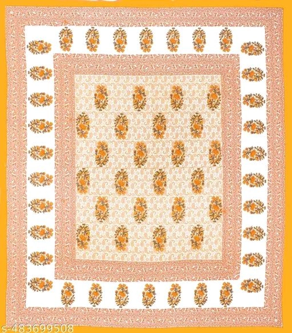 160 TC 100 % cotton Double bed bedsheet with 2 pillow cover