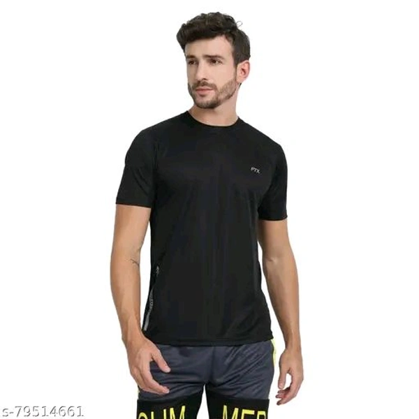 FTX (Pack of 4) Men's Solid Regular Round Multicolor Tshirts - M