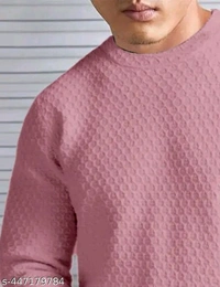 Force Solid Men Round Neck Pink T-Shirt - XXL