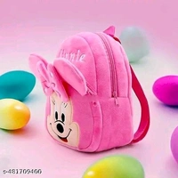 Latest Classic Unisex Kids School Bag Soft Plush Backpacks Cartoon Boys Girls Baby (2-5 Years) Pack of