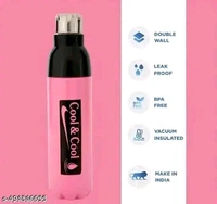 MODERN  NEST, Cool & Cool Plastic Water Bottle Cool King Water Storage Water Bottle Unbreakable Insulated Water Bottle Hot and Cold Beverage (PINK) - 1 Letter
