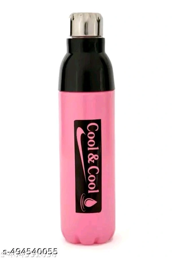 MODERN  NEST, Cool & Cool Plastic Water Bottle Cool King Water Storage Water Bottle Unbreakable Insulated Water Bottle Hot and Cold Beverage (PINK) - 1 Letter