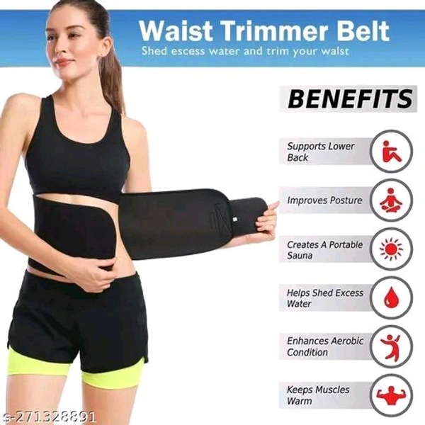 Weight lose belt fat lose belt pet kam karne ki belt patla hone ka belt sweat slim belt hot belt yoga belt ,exercise belt tummy trimmer belt for both men & women (Free size,Pack of 1 )