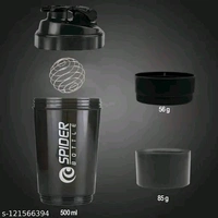 COOL INDIANS Premium Gym Shaker Bottle for Protein Shake with 2 Storage Compartment ||Gym Shaker|| Water Bottle||Workout Bottle|| Gym Bottle||Workout Protein Shaker Bottle For Gym Fitness With BPA Free 500 ml Shaker (Pack Of 1)