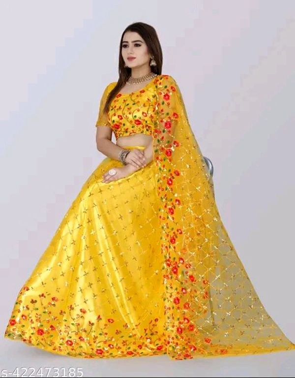 Designer Heavy Sequence Work Net Lehenga Choli
