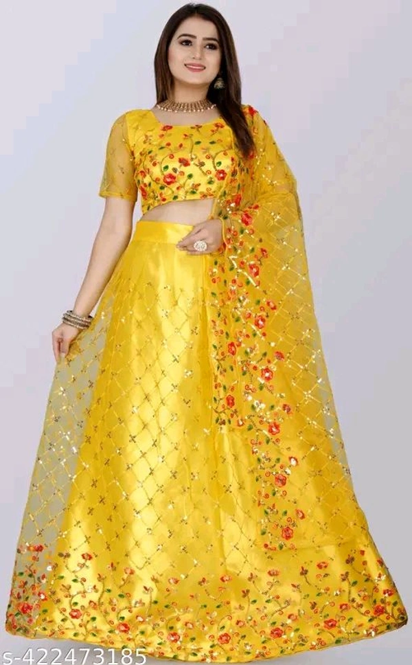 Designer Heavy Sequence Work Net Lehenga Choli