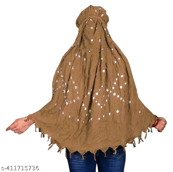 Women's And Girl's Bandhni Cotton Printed Scarves