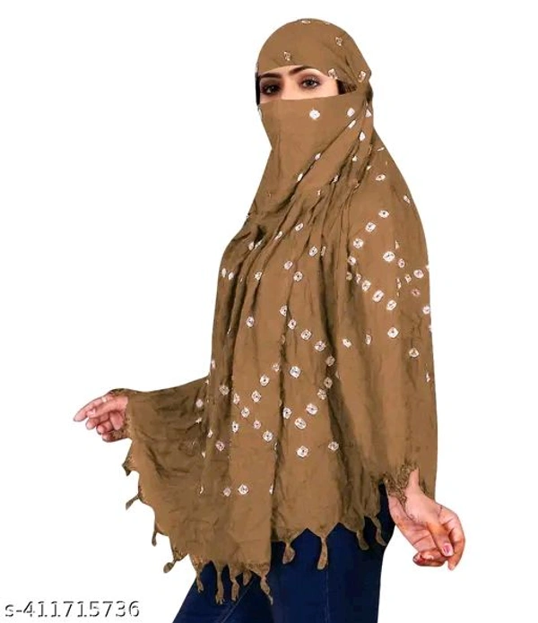 Women's And Girl's Bandhni Cotton Printed Scarves