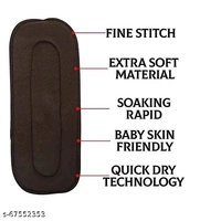 5 Layer bamboo charcoal Inserts Liners Natures Cloth Diaper Liner, Wetfree Washable Cotton Diaper Nappy Inserts for Baby Cloth Diapers (Pack of 5, BLACK Insert)