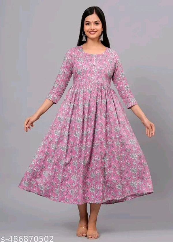 Anarkali Printed Kurti - L