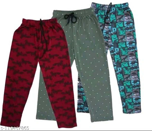 Printed Girls track pant / Pyjamas pack of 3 - 6