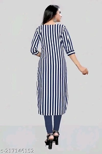 Women's Printed Full-Stitched Crepe Straight Kurti(Combo Offer Pack Of 3) - Xl