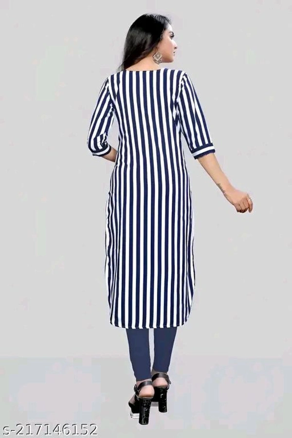 Women's Printed Full-Stitched Crepe Straight Kurti(Combo Offer Pack Of 3) - Xl