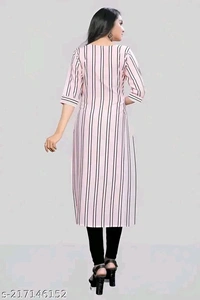 Women's Printed Full-Stitched Crepe Straight Kurti(Combo Offer Pack Of 3) - Xl