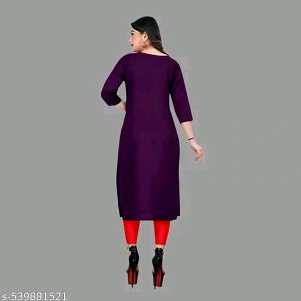 Straight Plain Casual Ethnic Plain A-Line American Crepe Fabric Light Weight Kurtis For Daily Use in Low Price - Xxxl