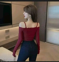Trendy casual stylish top full sleeve off solder - S
