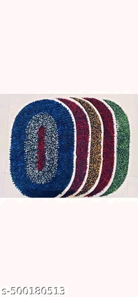 Rylie Cotton Oval Bath Mat Pack Of 5 ( 33 × 53 cm )