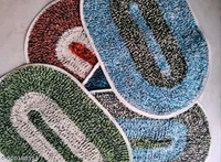 Rylie Cotton Oval Bath Mat Pack Of 5 ( 33 × 53 cm )