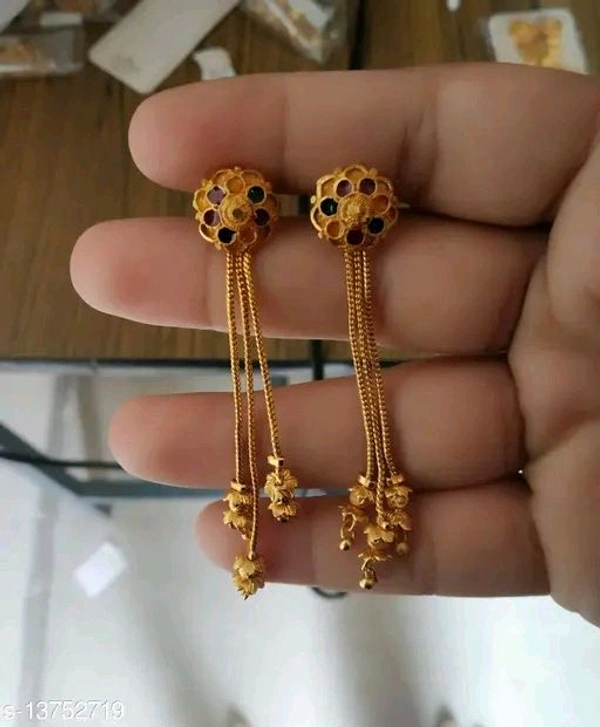Shiny Gold plated earring for girls and Women jewellery
