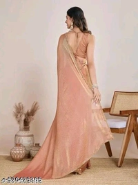 Solid Beads and Stones Two - Tone Party Wear Saree
