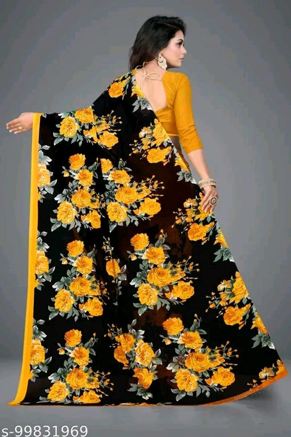 Daily Wear Printed Saree with unstitched Blouse Piece