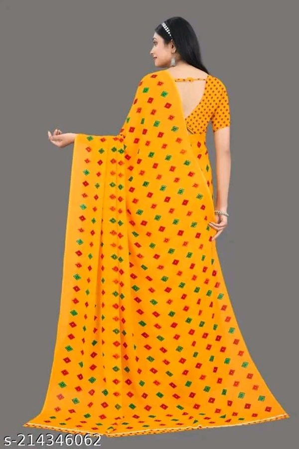 Daily Wear Printed Saree with unstitched Blouse Piece