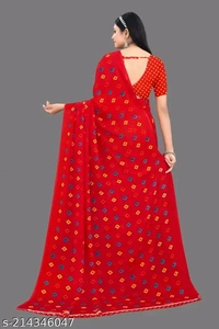 Daily Wear Printed Saree with unstitched Blouse Piece