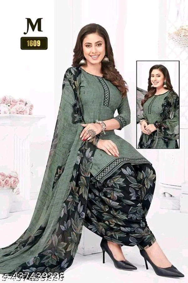 Polyster/Crepe fabric-Women's Printed Suits & Dress Materials with Dupatta