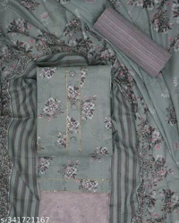 Laxuria Women's Cotton Printed Unstitched Salwar Suit Material