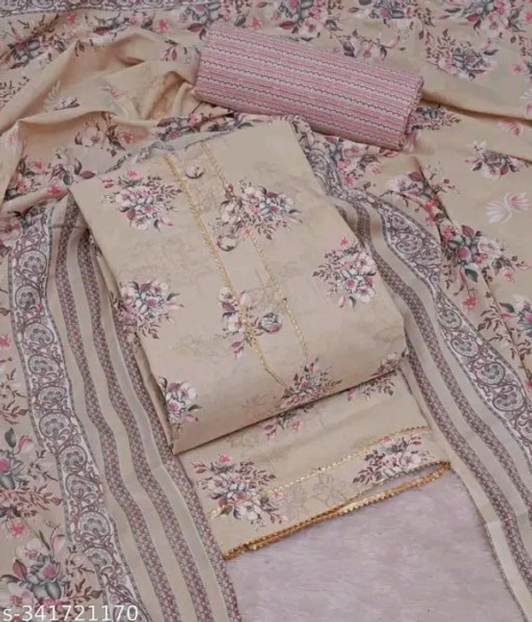 Laxuria Women's Cotton Printed Unstitched Salwar Suit Material