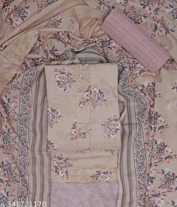 Laxuria Women's Cotton Printed Unstitched Salwar Suit Material