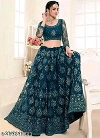 Embroidered Lehenga Choli Set with Dupatta for girls and womens || Chain Work Party Wear Lehenga || Designer Chain Embellished Lehenga